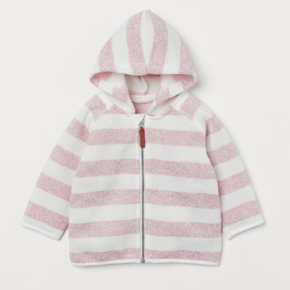 HM fleece striped hoodie 2T